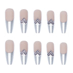 Press-On Nails Stiletto Rhinestone Glue-On