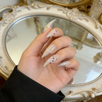 Press-On Nails Stiletto Star Embellished Glue-Free