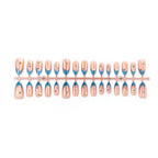 Press-On Nails Teal Celestial Stars & Moons Easy Application