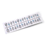 Press-On Nails Teal Glitter Ombre Comfortable Fit