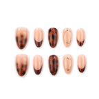 Press-On Nails Tortoiseshell & Gold Accent Adhesive Tabs