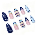 Press-On Nails Trendy Patterns Easy Peel-Off Multiple Sizes