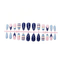 Press-On Nails Trendy Patterns Easy Peel-Off Multiple Sizes