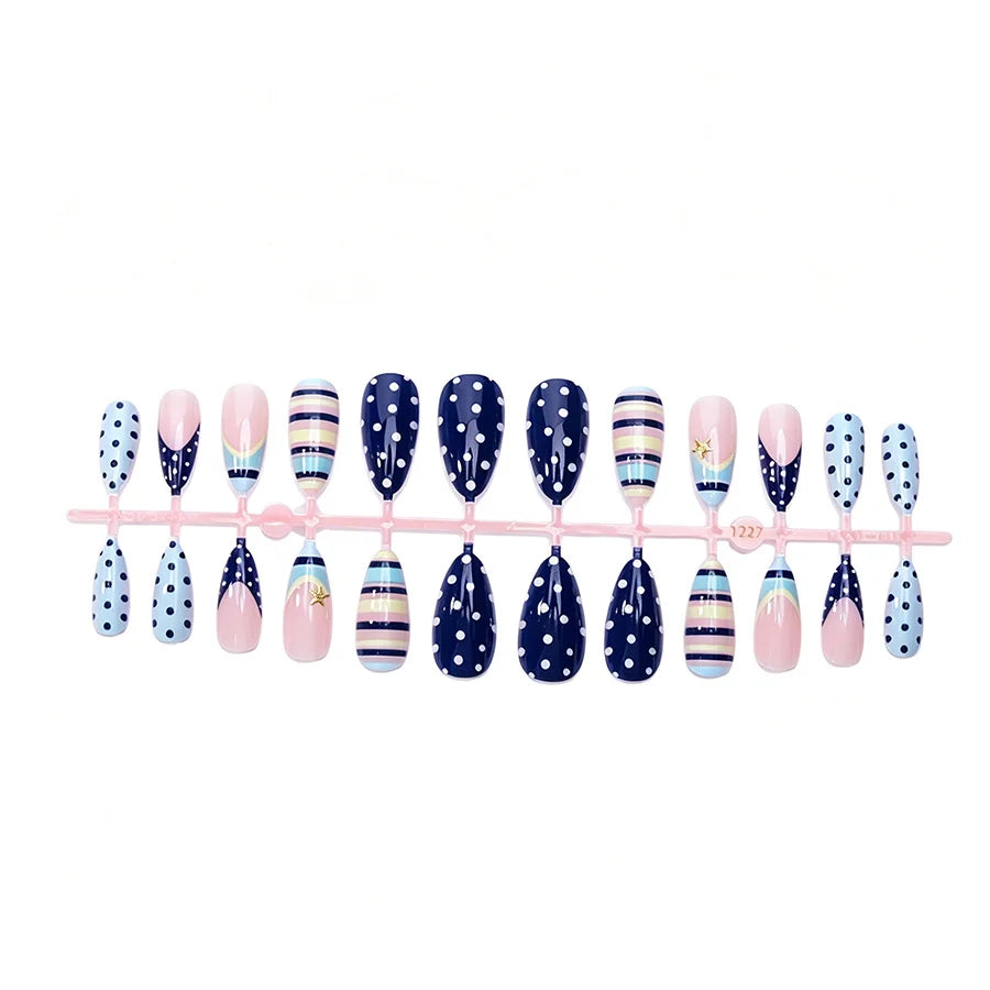 Press-On Nails Trendy Patterns Easy Peel-Off Multiple Sizes