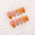 Press-On Nails Tropical Fruit & Floral Adhesive Fit