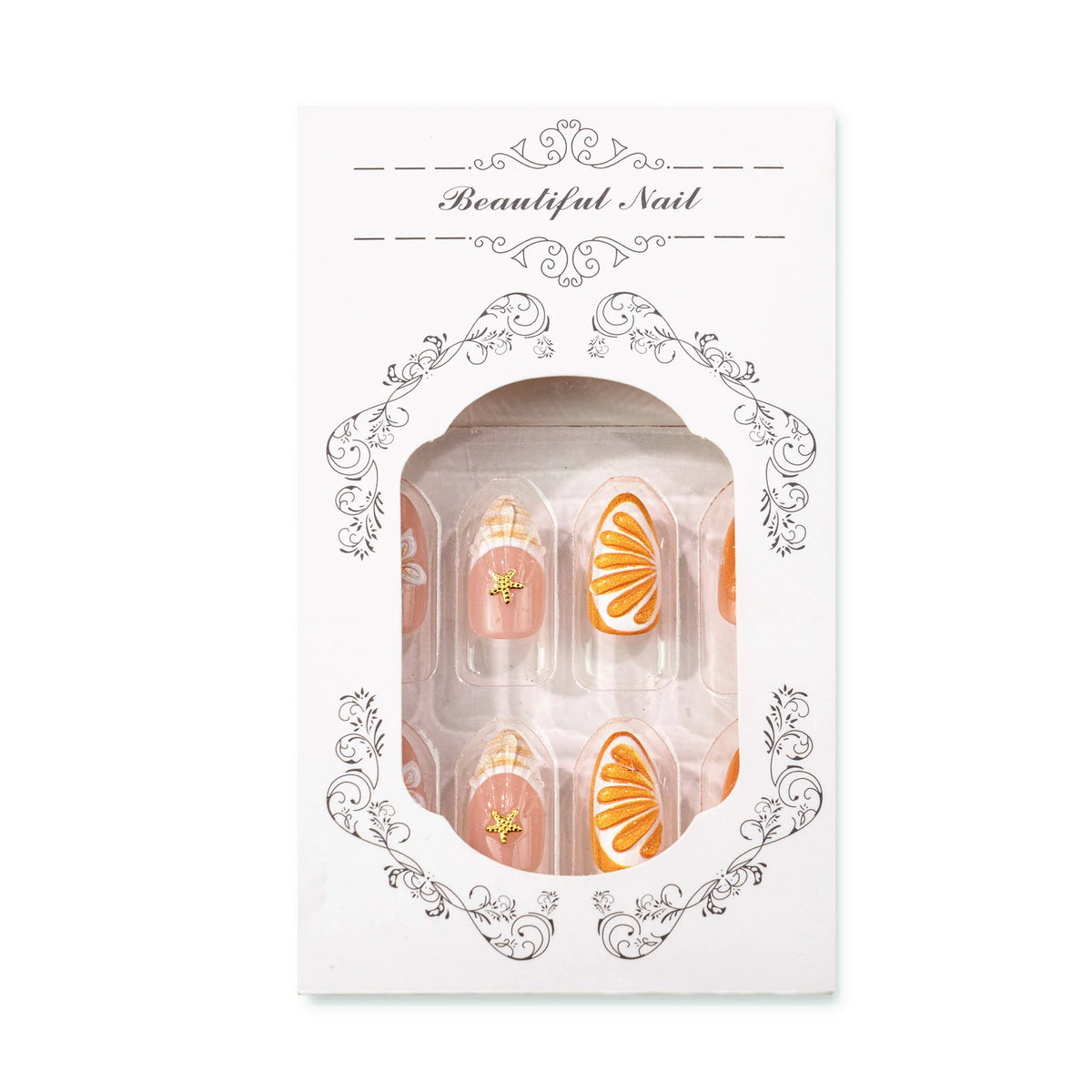 Press-On Nails Tropical Fruit & Floral Adhesive Fit