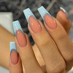 Press-On Nails Two-Tone Glitter Reusable