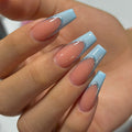 Press-On Nails Two-Tone Glitter Reusable