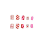 Press-On Nails Valentine Heart Designs Set of 24