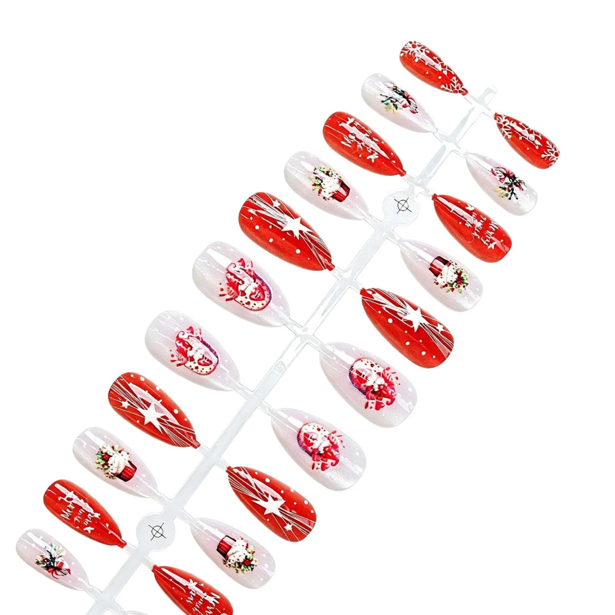 Press-On Nails Vibrant Designs 24 Pack