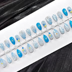 Press-On Nails Vibrant Floral Salon-Quality Multiple Sizes
