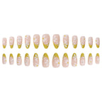 Press-On Nails White Daisy Peel-And-Stick Reusable