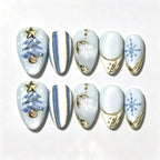Press-On Nails Winter Designs Easy Application & Comfortable Fit