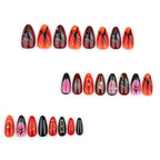 Press-On Stiletto Nails Artistic Rhinestone & Glitter