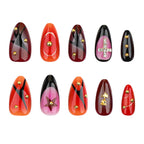 Press-On Stiletto Nails Artistic Rhinestone & Glitter