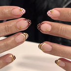 Press-On Stiletto Nails Floral & Glitter Easy Application