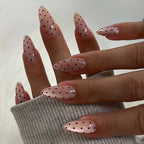 Press-On Stiletto Nails Floral & Glitter Easy Application