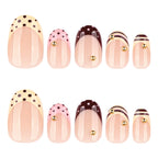 Press-On Stiletto Nails Floral & Glitter Easy Application