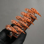 Press-On Stiletto Nails Leopard Print Reusable
