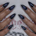 Press-On Stiletto Nails Metallic Glitter & Long-Lasting
