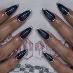 Press-On Stiletto Nails Metallic Glitter & Long-Lasting