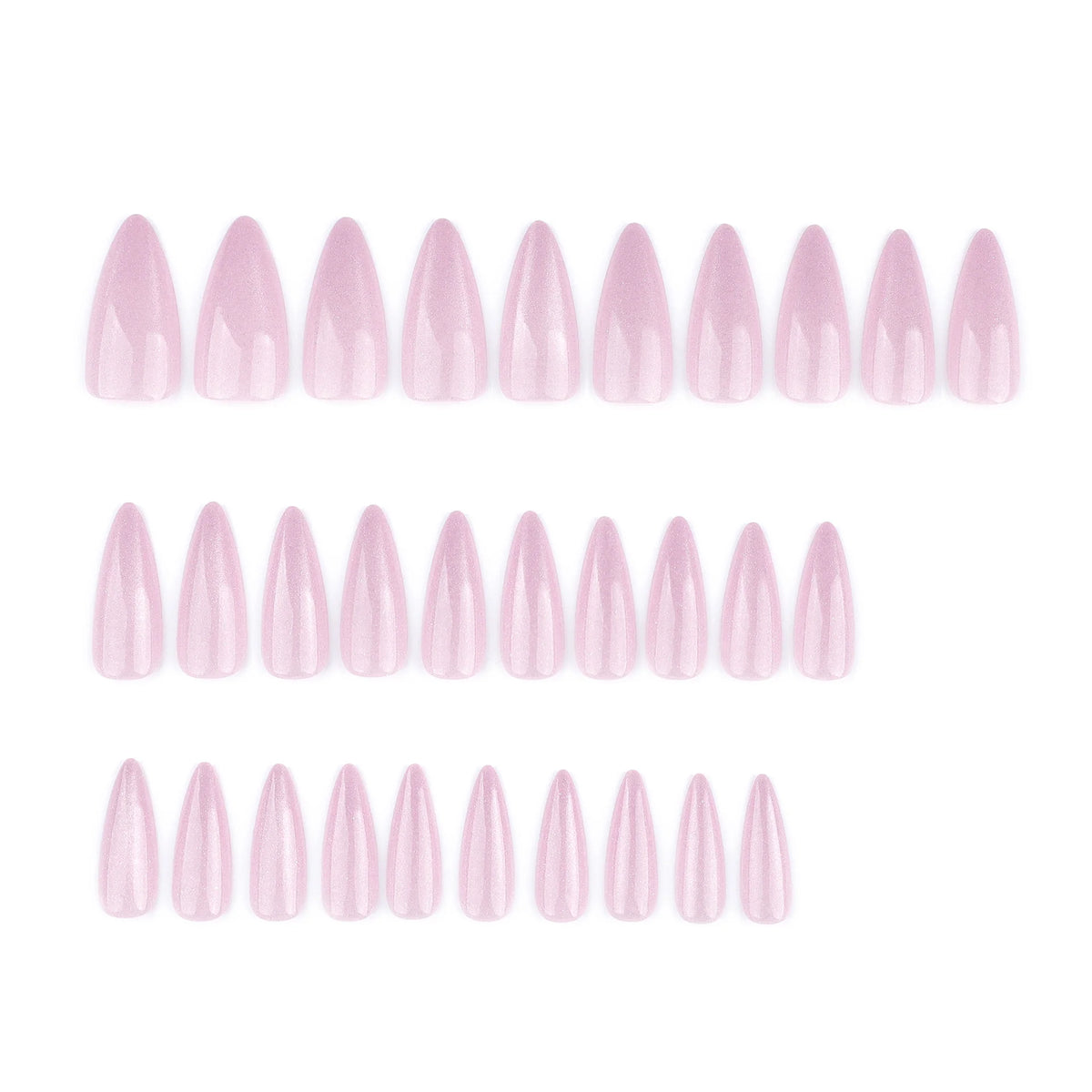 Press-On Stiletto Nails Shimmering Glitter Long-Lasting & Easy Application