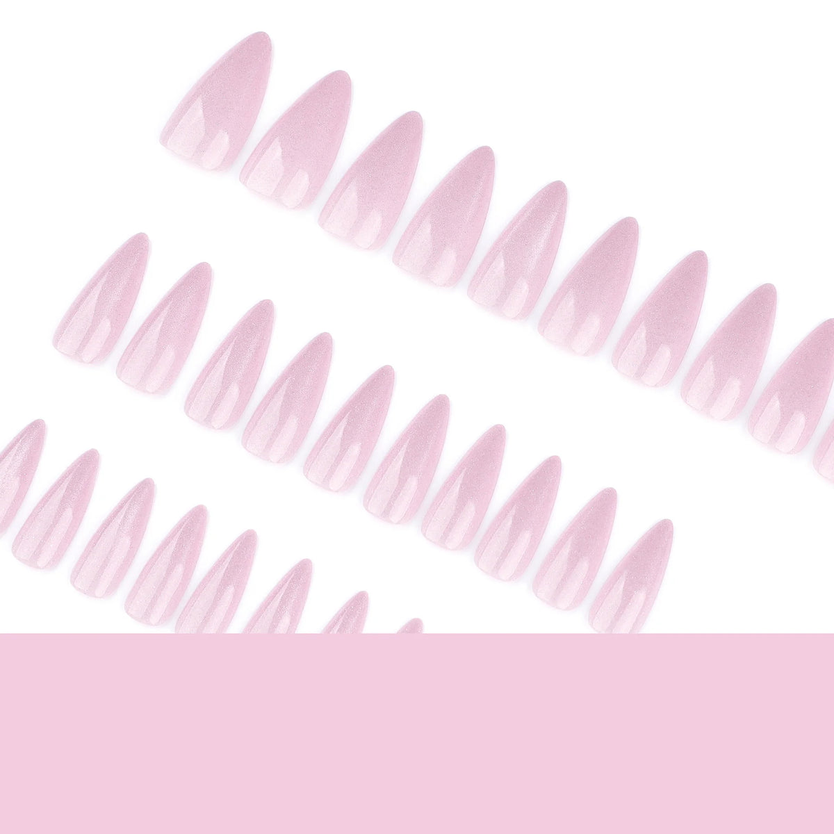 Press-On Stiletto Nails Shimmering Glitter Long-Lasting & Easy Application