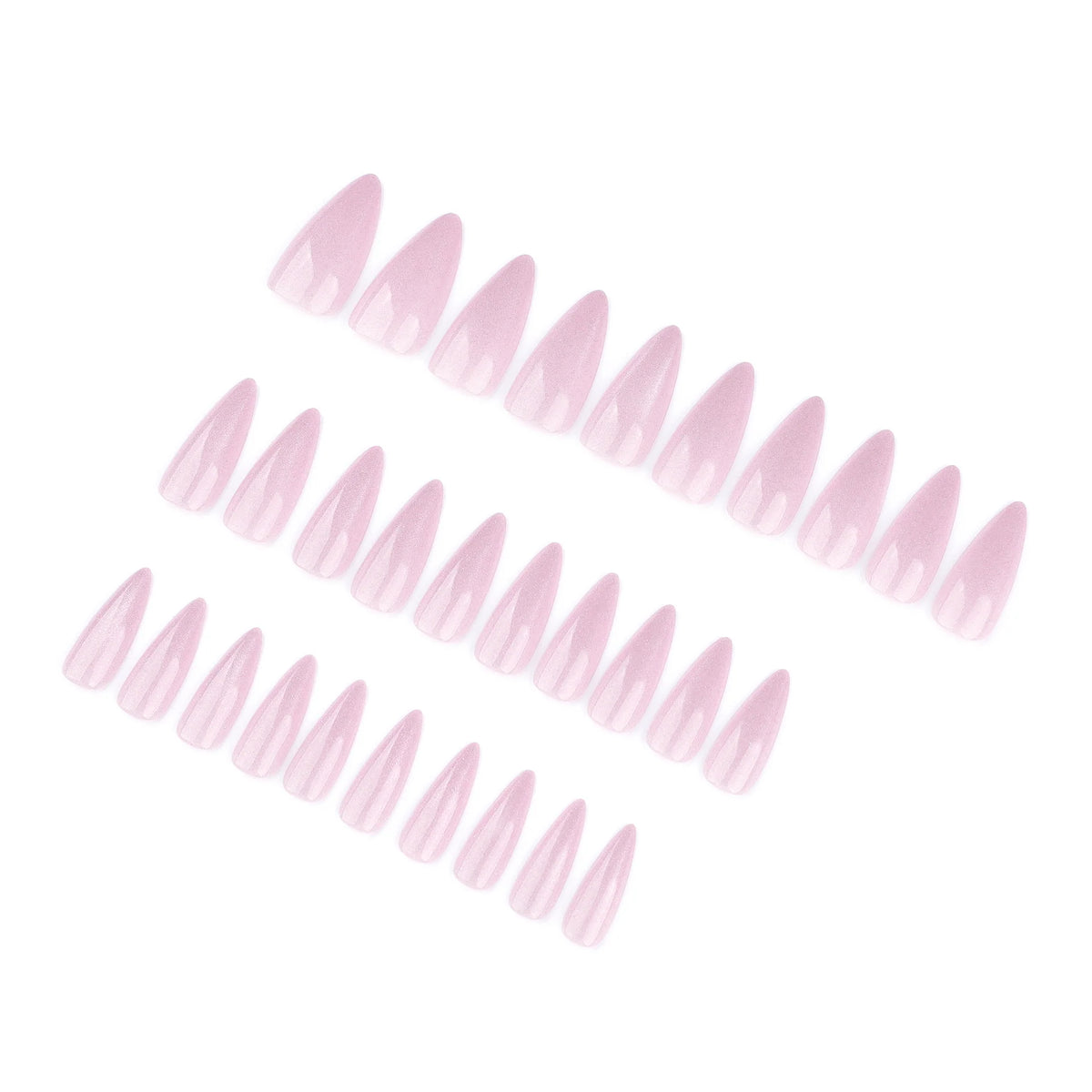 Press-On Stiletto Nails Shimmering Glitter Long-Lasting & Easy Application