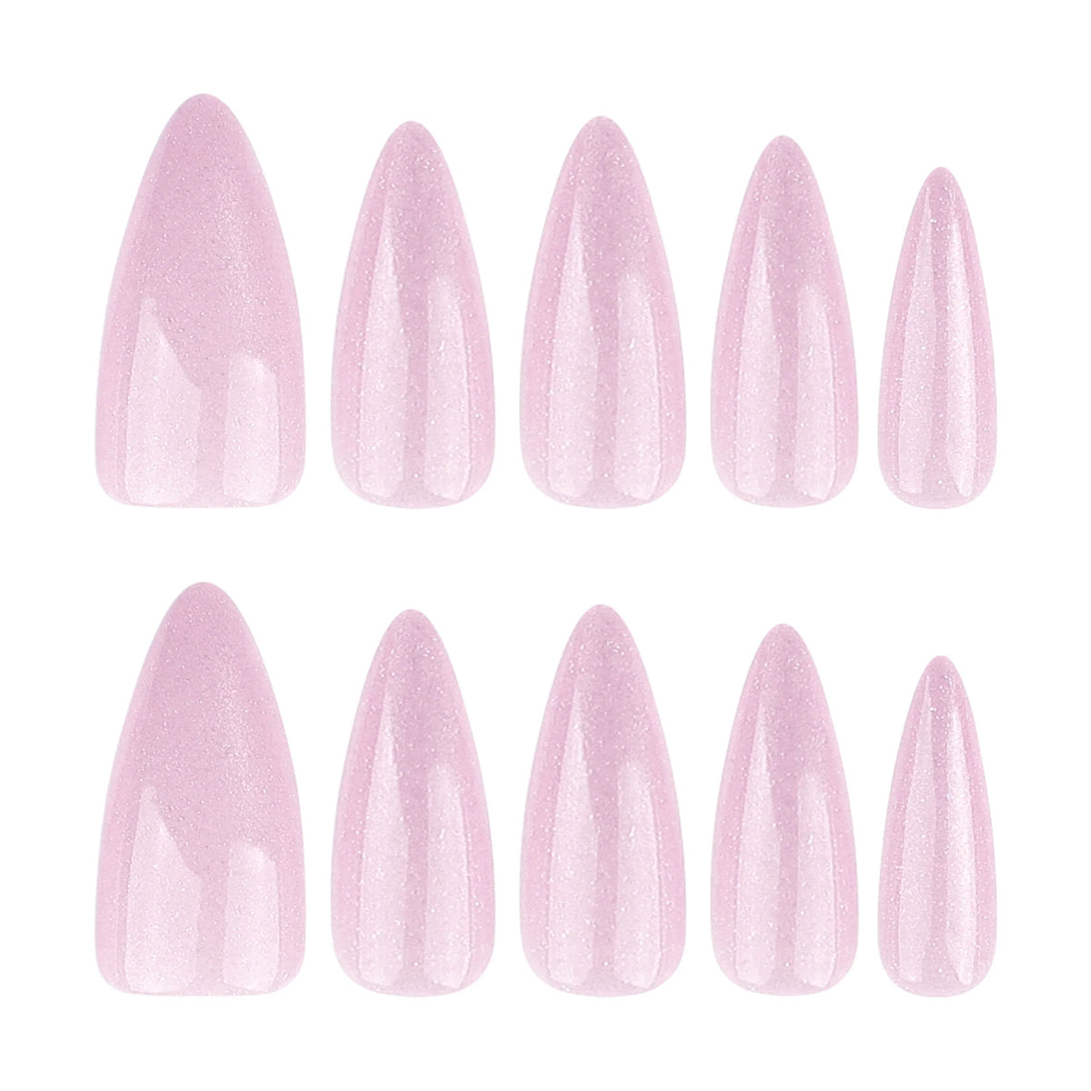 Press-On Stiletto Nails Shimmering Glitter Long-Lasting & Easy Application