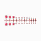 Press-On Toe Nails Floral Design No Glue