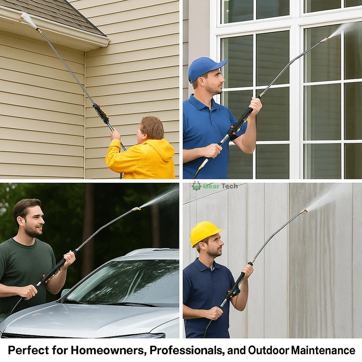 Pressure Washer Extension Kit Stainless Steel 24-Foot Reach