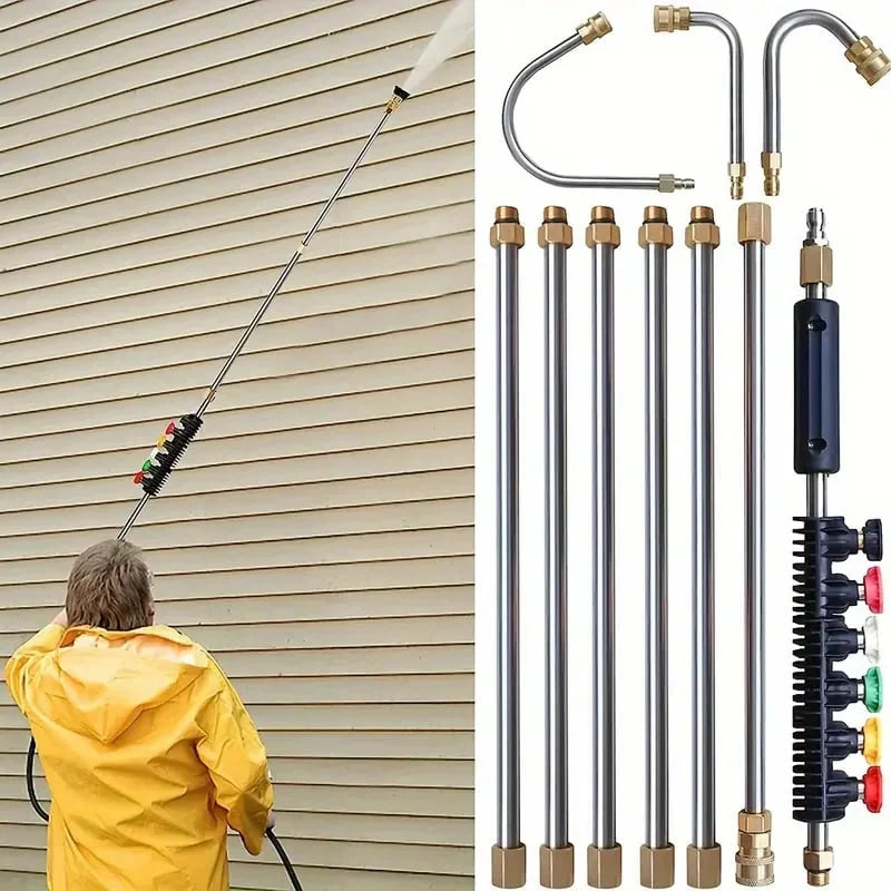 Pressure Washer Wand Telescoping 4000 PSI Brass & Stainless