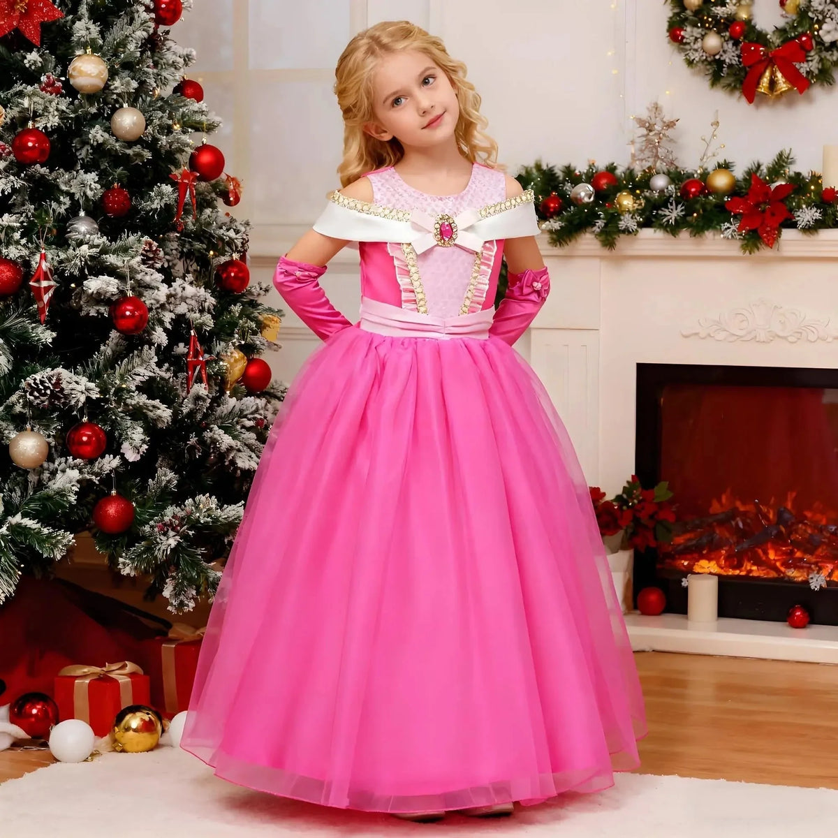 Princess Costume Complete Set Multi-Layer Tulle & Accessories