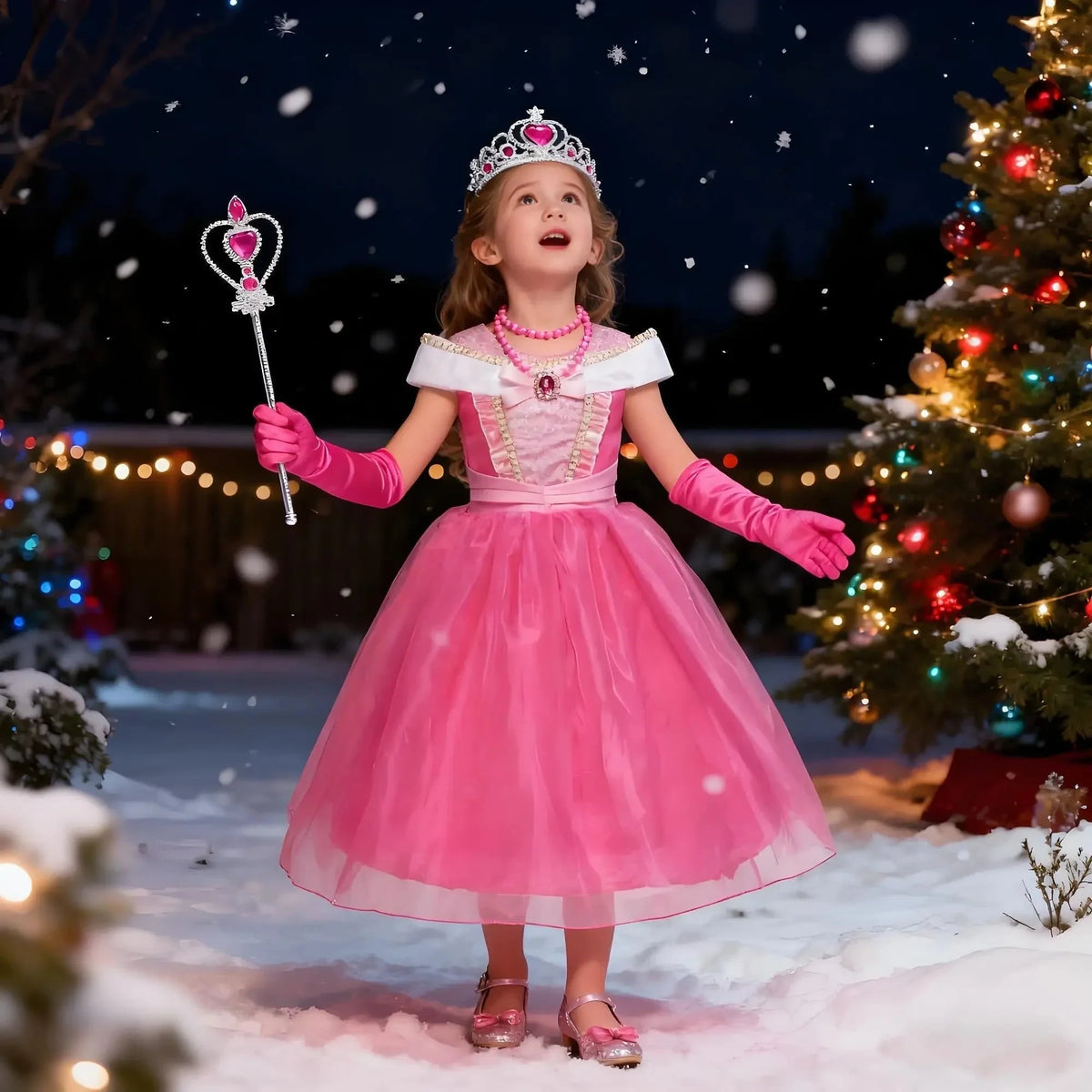 Princess Costume Complete Set Multi-Layer Tulle & Accessories