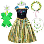 Princess Costume Puff Sleeves Matching Accessories Lightweight