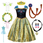 Princess Costume Puff Sleeves Matching Accessories Lightweight