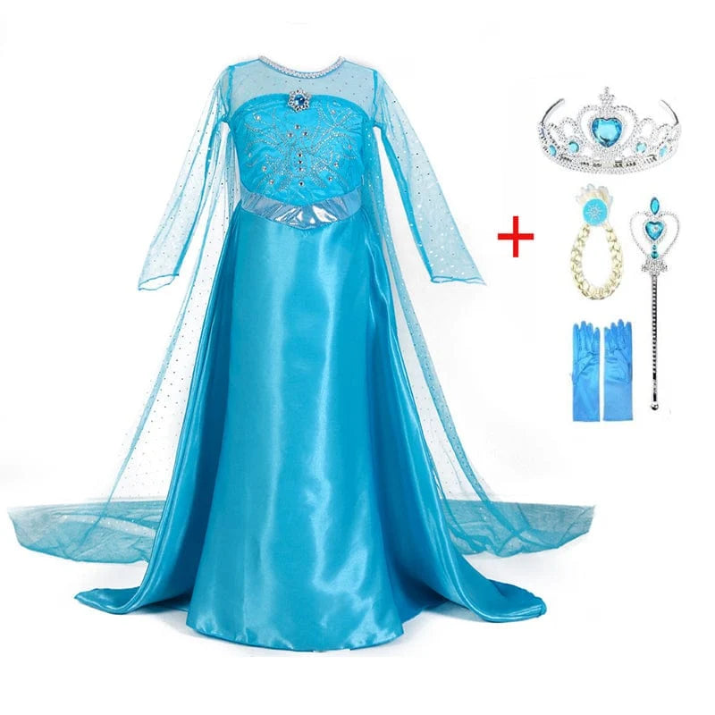 Princess Costume Set Blue Sparkle Tiara & Wand