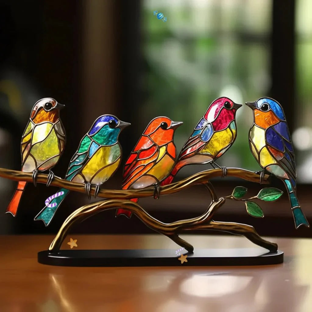 Prism Glass Light-Scattering Window Bird (Ready-To-Hang)
