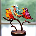 Prism Glass Light-Scattering Window Bird (Ready-To-Hang)