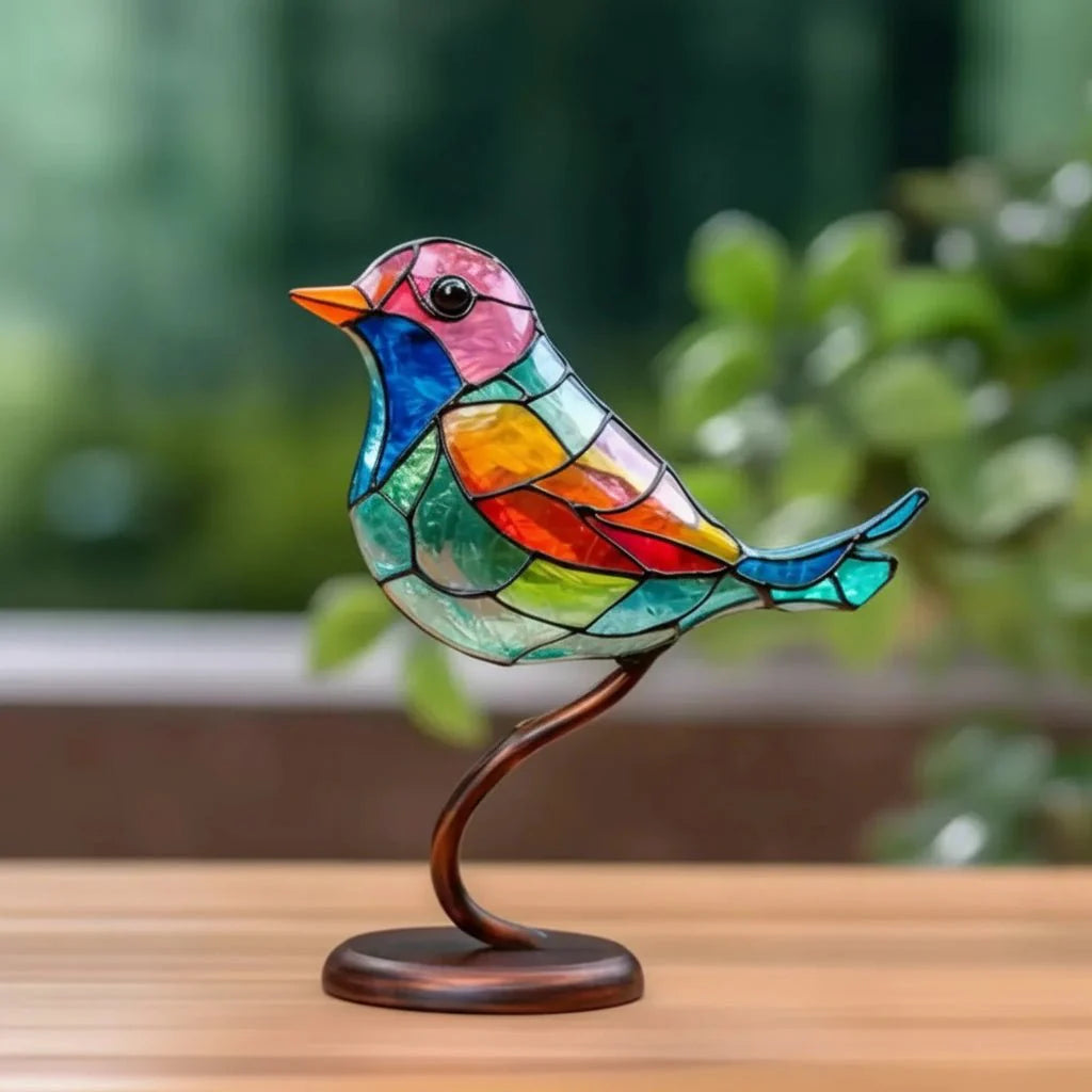Prism Glass Light-Scattering Window Bird (Ready-To-Hang)