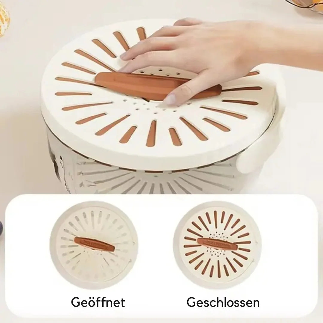 Produce Storage Container Draining Lid & Colander