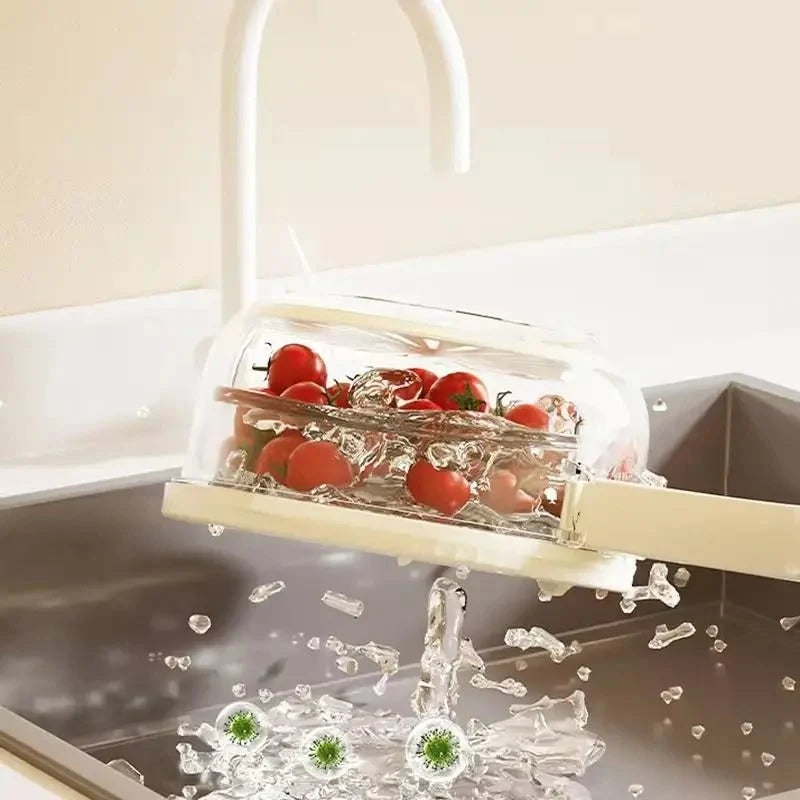 Produce Storage Container Draining Lid & Colander