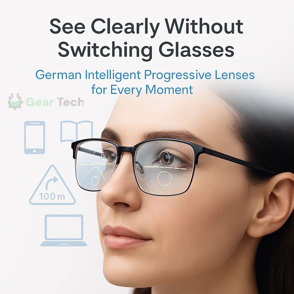 Progressive Glasses Photochromic & Anti-Blue Light Scratch-Resistant