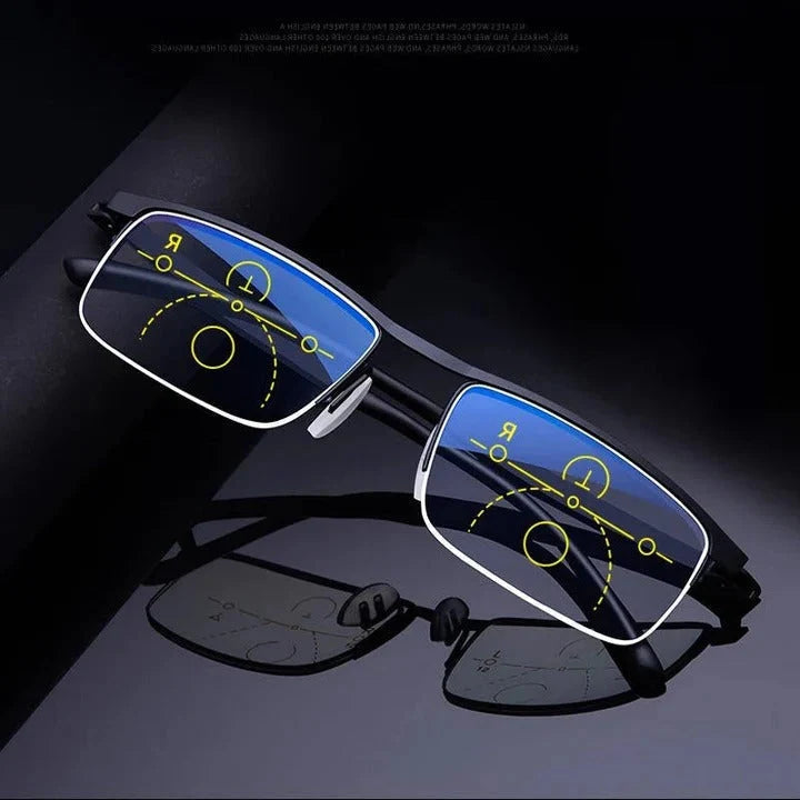 Progressive Reading Glasses Photochromic & Blue Light Filter
