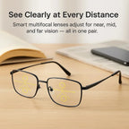 Progressive Reading Glasses Photochromic Blue Light & UV Protection