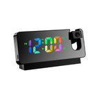 Projection Alarm Clock Rotating 180° Dimmable LED Dual Alarms
