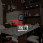 Projection Alarm Clock Rotating 180° Dimmable LED Dual Alarms