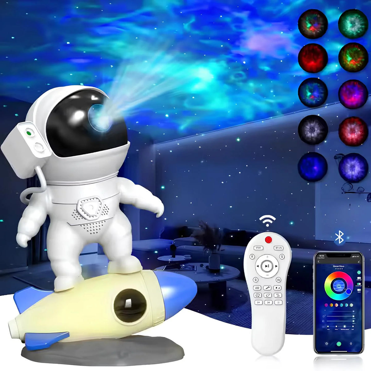 Projection Night Light Bluetooth Speaker 13 4K Space Films