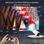 Projector 4K Wi-Fi & Bluetooth Built-In Speakers 180° Adjustable