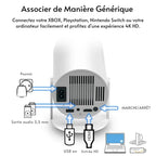 Projector 4K Wi-Fi & Bluetooth Built-In Speakers 180° Adjustable